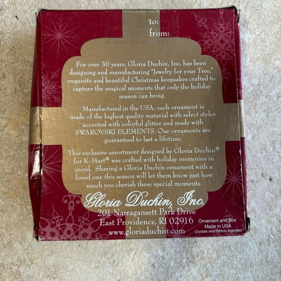 Gloria Duchin Pewter Christmas Ornament “When I miss you the most…” New - Picture 2 of 2